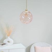 Brushed Gold and Pink Globe Easy Fit Shade