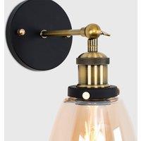 Steampunk Wall Light with Glass Shade