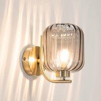 Ribbed Glass Wall Light