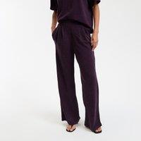Glittery Wide Leg Trousers with High Waist
