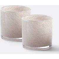 Set of 2 Iva Tealight Holders in Coloured Glass