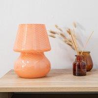 Beau Pink Swirl Glass Table Lamp