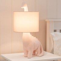 Dinosaur Table Lamp with Shade in Pink