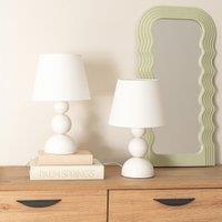 Set of 2 of Cream Touch Table Lamps