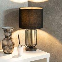 Set of 2 of Black Metal Table Lamps