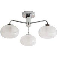 Chrome 3 Way Bathroom Ceiling Light