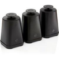 Set of 3 Stealth Tea Coffee Sugar Canisters