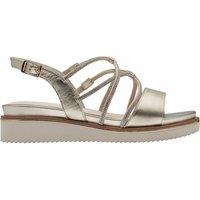 Multi-Strap Wedge Sandals in Leather