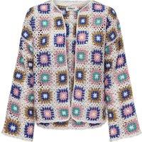 Crochet Crew Neck Cardigan