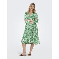 Printed Maxi Dress with Long Sleeves