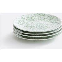 Set of 4 Halni Dessert Plates in Reactive Glazed Stoneware