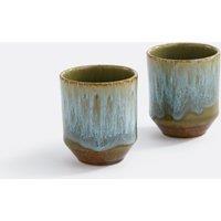 Set of 2 Elissa Cups in Reactive Glazed Stoneware