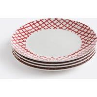 Set of 4 Aline Dinner Plates in Porcelain