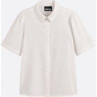 Polka Dot Blouse with Short Sleeves