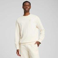 Round Neck Sweatshirt with Square Embroidered Logo