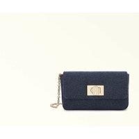1927 Mini Clutch Bag with Shoulder Strap in Untreated Denim
