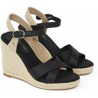 Satin Wedge Sandals