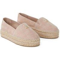 Suede Leather Platform Espadrilles