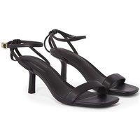 Kitten Heel Sandals in Leather