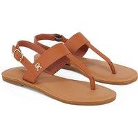 Flat Leather Flip Flop Sandals