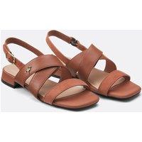 Leather Sandals with Small Heels