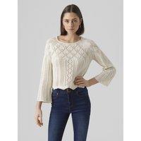 Embroidered Jumper with Round-Neck and Long Sleeves