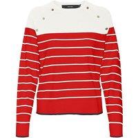Striped Button Detail Jumper