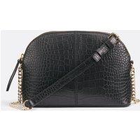 Half-Moon Handbag in Mock Croc Leather