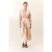 Loose Fit Midi Dress, 3/4 Length Sleeves, Runa