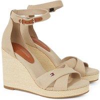 Wrapover Wedge Sandals