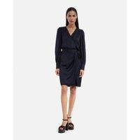 Short Wrap Dress with Long Sleeves