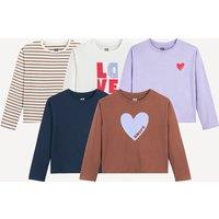 Pack of 5 T-Shirts with Long Sleeves