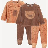 Pack of 2 Pyjamas in Velour