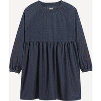 Long Sleeve Maxi Dress in Lightweight Denim