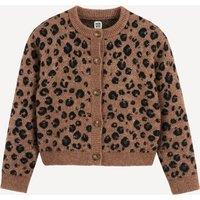 Animal Print Cardigan in Chunky Knit