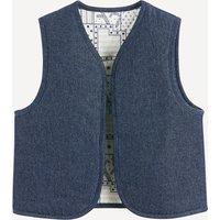Sleeveless Reversible Cardigan in Denim