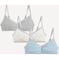 Triangle Bralettes with Shoestring Straps in Pack of 3