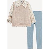 3-Piece Outfit, Jumper, Leggings and Blouse