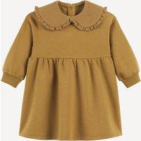 Fleece Dress with Peter Pan Collar in Cotton Muslin