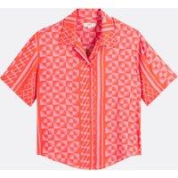 Short Sleeve Printed Shirt with Loose Fit, Luz