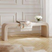 Lao Curved Boucle Dining Bench