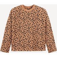 Leopard Print T-Shirt with Long Sleeves