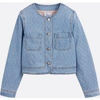 Delya Short Jacket in Jacquard Denim