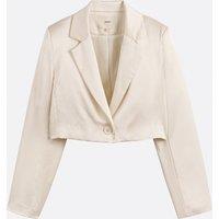 Damia Short Blazer Jacket in Satin