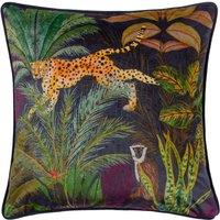 Aranya Cheetah Piped Velvet Cushion