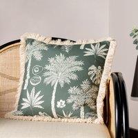 Colonial Palm Fringed Cushion