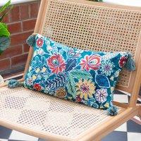 Adeline Floral Tasselled Cushion