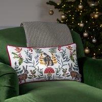 Mirrored Hare Watercolour Printed Piped Cushion