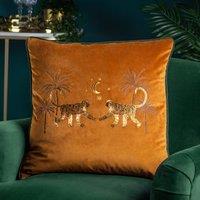 Dusk Leopard Embroidered Cushion