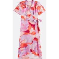 Fluid Printed Wrap Dress, CLELIE